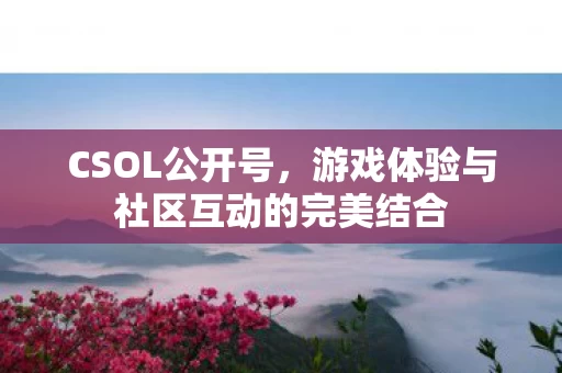 游戏体验与社区互动的完美结合图片