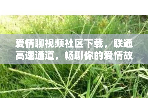 爱情聊视频社区下载图片