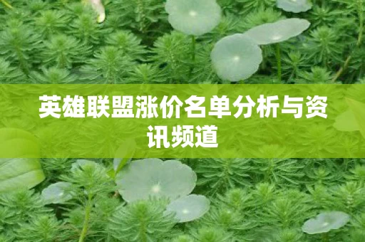 英雄联盟涨价名单分析与资讯频道图片
