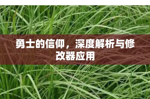 深度解析与修改器应用图片