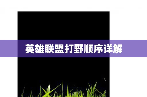 英雄联盟打野顺序详解图片
