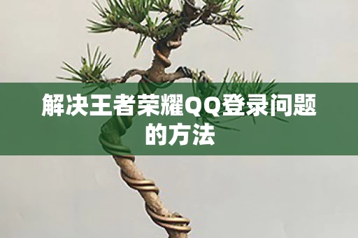 解决王者荣耀QQ登录问题的方法图片