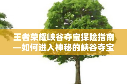 王者荣耀峡谷夺宝探险指南图片