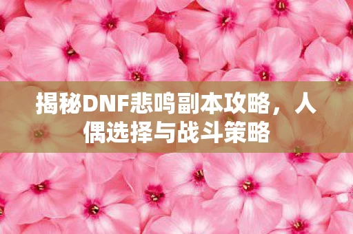 揭秘DNF悲鸣副本攻略图片