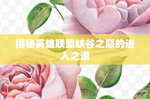 揭秘英雄联盟峡谷之巅的进入之道图片