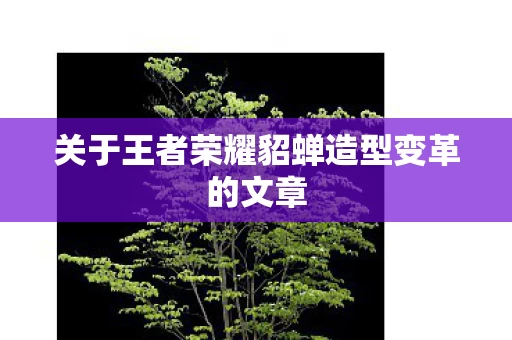 关于王者荣耀貂蝉造型变革的文章图片