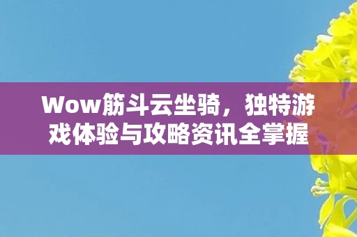 独特游戏体验与攻略资讯全掌握图片