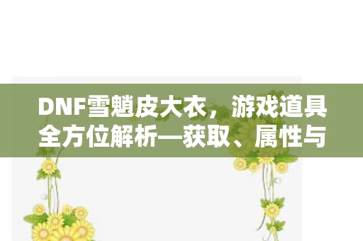 游戏道具全方位解析图片