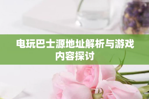 电玩巴士源地址解析与游戏内容探讨图片