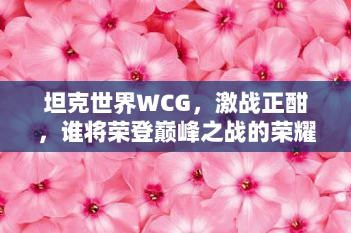 谁将荣登巅峰之战的荣耀舞台图片