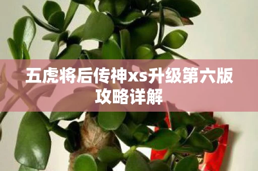 五虎将后传神xs升级第六版攻略详解图片
