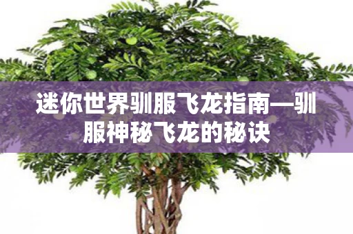 迷你世界驯服飞龙指南图片