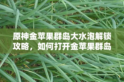 原神金苹果群岛大水泡解锁攻略图片