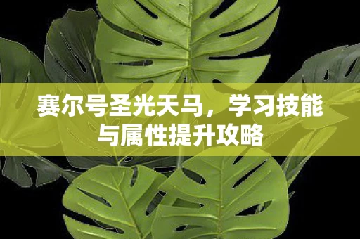 学习技能与属性提升攻略图片