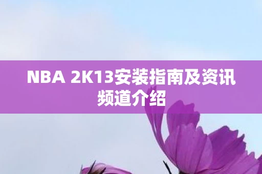 NBA 2K13安装指南及资讯频道介绍图片