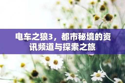 都市秘境的资讯频道与探索之旅图片