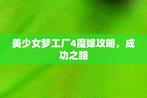 美少女梦工厂4魔嫁攻略图片