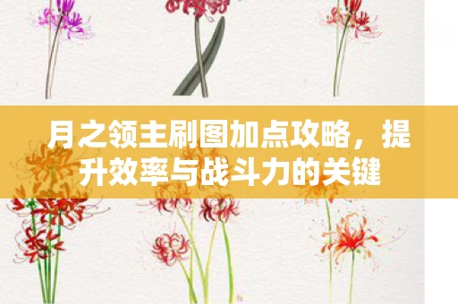 提升效率与战斗力的关键图片