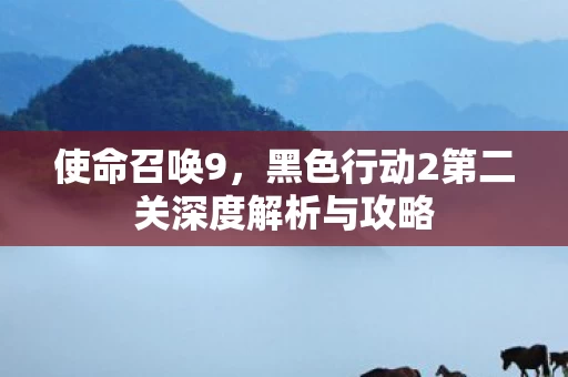 黑色行动2第二关深度解析与攻略图片