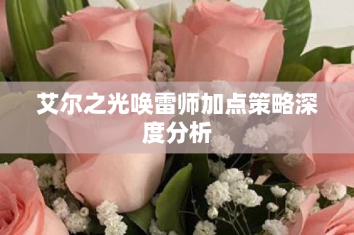 艾尔之光唤雷师加点策略深度分析图片