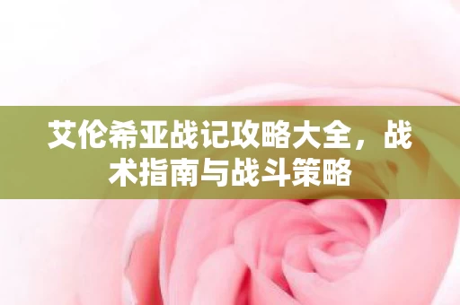艾伦希亚战记攻略大全图片