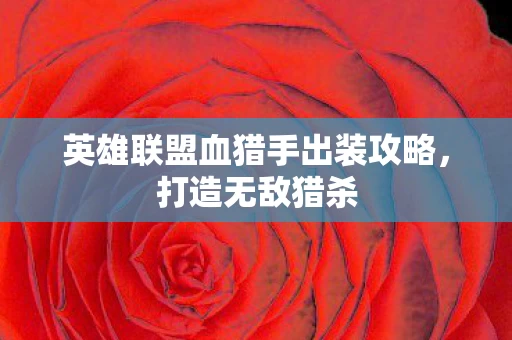英雄联盟血猎手出装攻略图片
