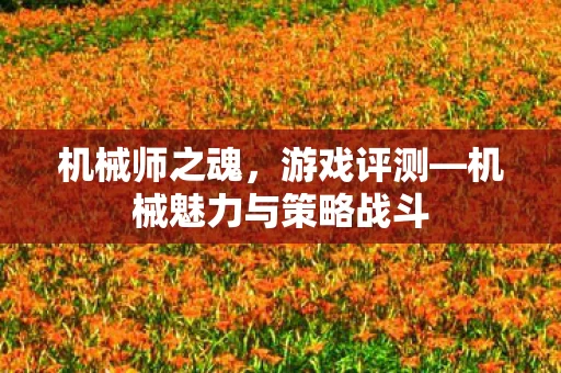 机械魅力与策略战斗图片