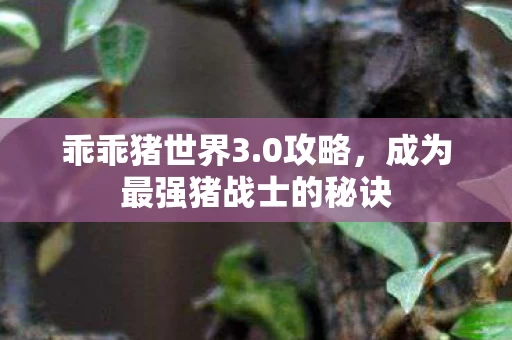 成为最强猪战士的秘诀图片