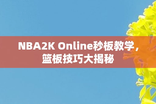 NBA2K Online秒板教学图片