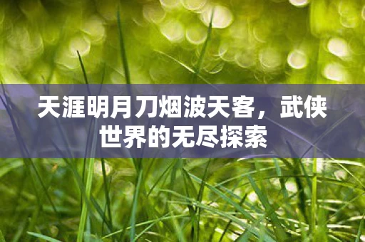 天涯明月刀烟波天客图片