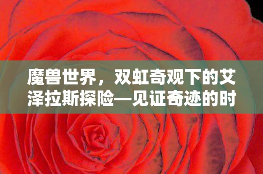 双虹奇观下的艾泽拉斯探险图片