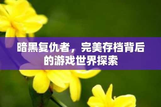 完美存档背后的游戏世界探索图片