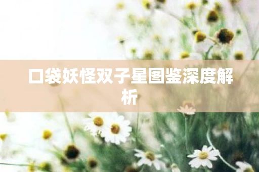 口袋妖怪双子星图鉴深度解析图片