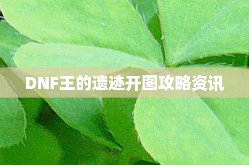 DNF王的遗迹开图攻略资讯图片