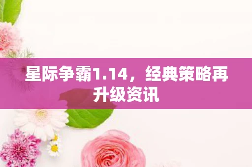 经典策略再升级资讯图片