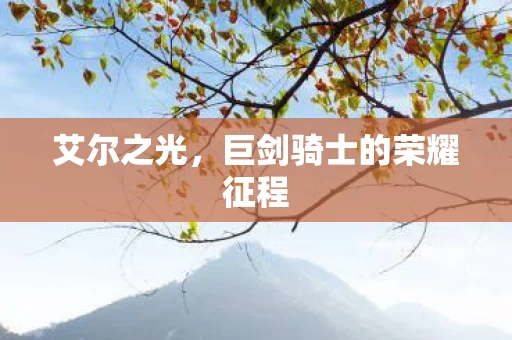 巨剑骑士的荣耀征程图片