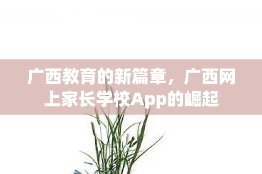 广西网上家长学校App的崛起图片