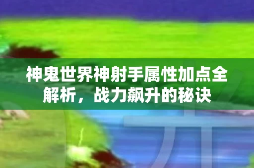 神鬼世界神射手属性加点全解析图片