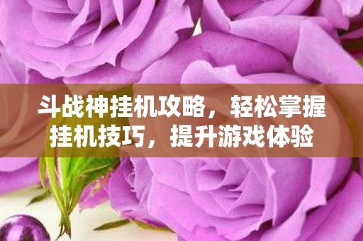 轻松掌握挂机技巧图片