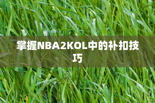 掌握NBA2KOL中的补扣技巧图片