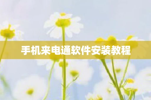 手机来电通软件安装教程图片