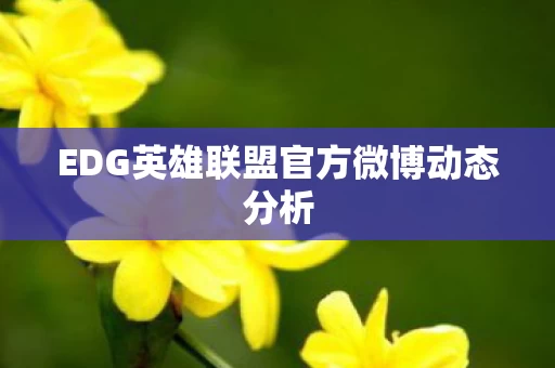 EDG英雄联盟官方微博动态分析图片