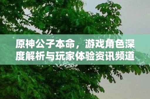 游戏角色深度解析与玩家体验资讯频道图片