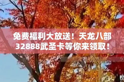 天龙八部32888武圣卡等你来领取图片