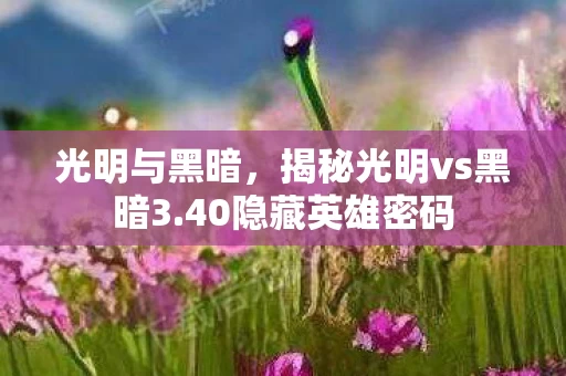 揭秘光明vs黑暗3图片