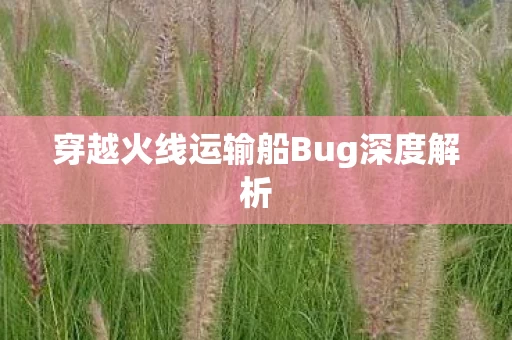 穿越火线运输船Bug深度解析图片