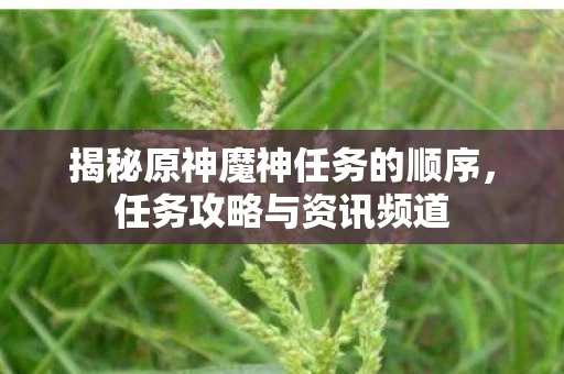 揭秘原神魔神任务的顺序图片