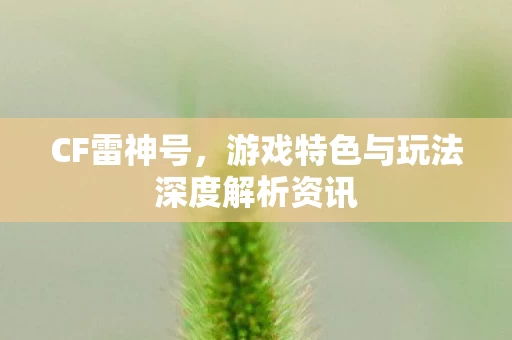 游戏特色与玩法深度解析资讯图片