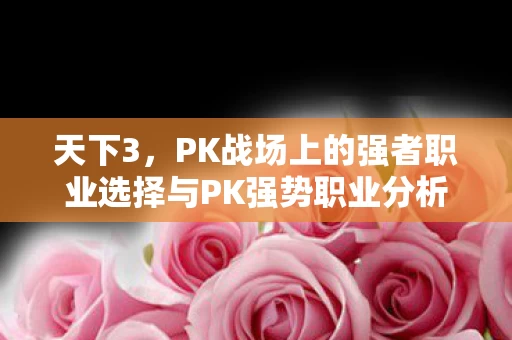 PK战场上的强者职业选择与PK强势职业分析图片
