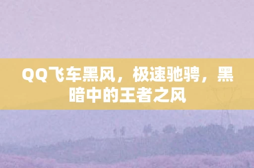 黑暗中的王者之风图片